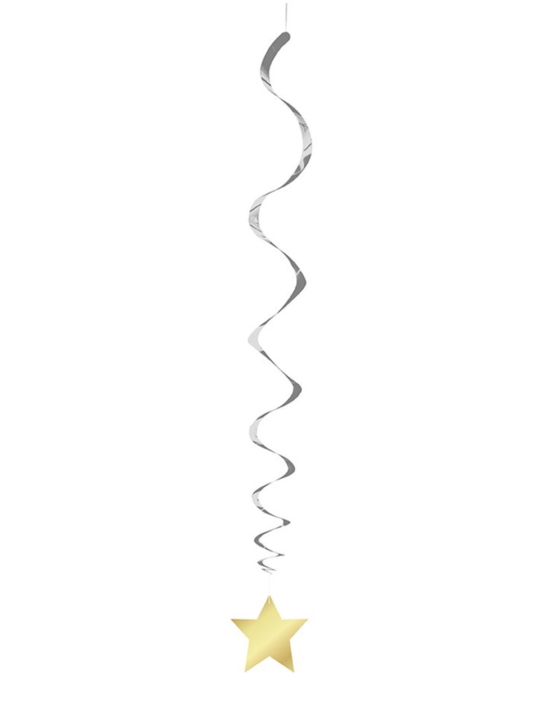 3 STAR SILVER/GOLD HANG SWIRL-26"