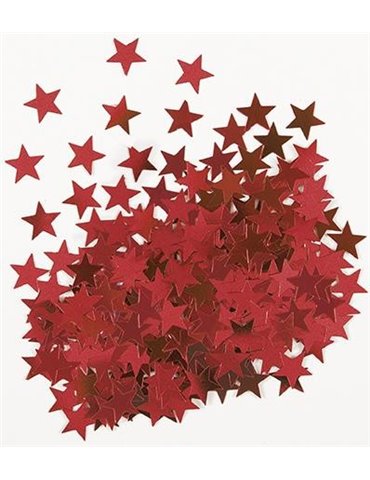 STAR CONFETTI .5OZ - RED