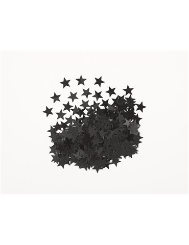 STAR CONFETTI .5OZ - BLACK