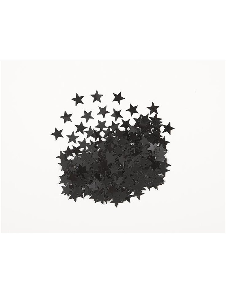 STAR CONFETTI .5OZ - BLACK