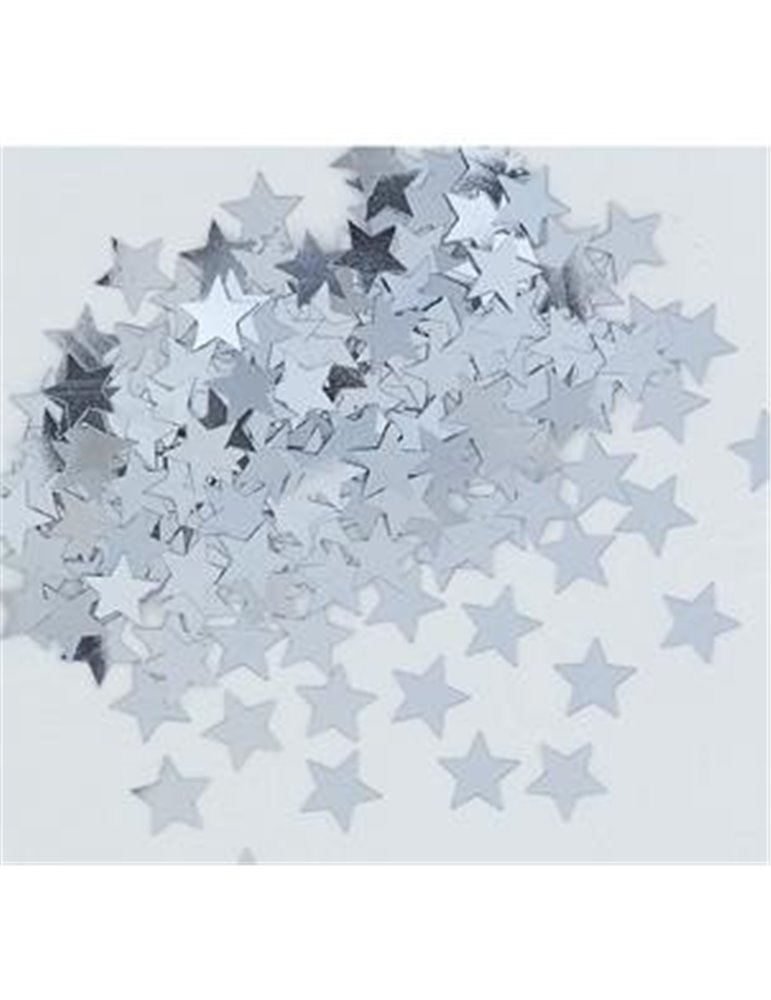 SILVER STAR CONFETTI .5 OZ