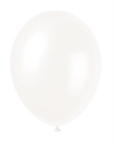 8 12'' PRL IRIDESCENT WHITE BALLOONS