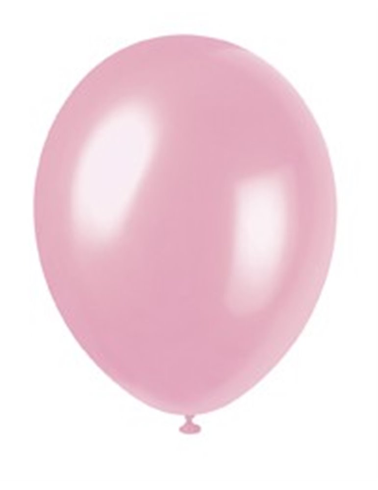 8 12'' PRL CRYSTAL PINK BALLOONS