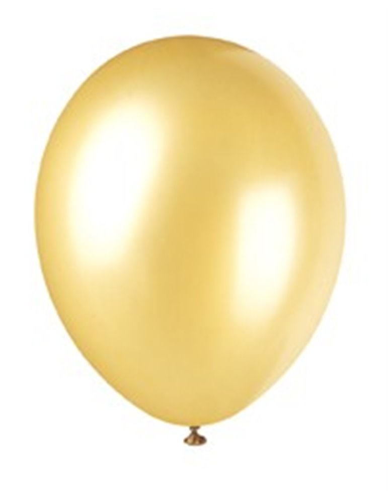 8 12'' PRL GOLD CHAMPAGNE BALLOONS