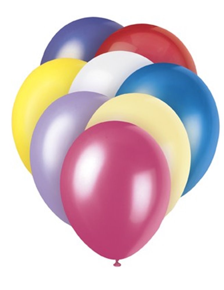 8 12" PRL ASSORTED PASTEL BALLOONS