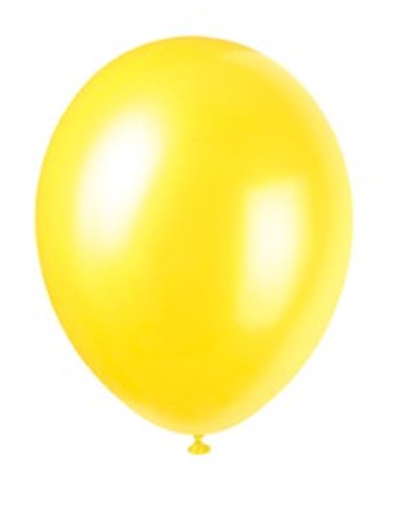 50 12" CAJUN YELLOW PEARLISED BALLOONS