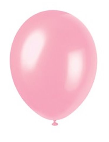 50 12" CRYSTAL PINK PEARLISED BALLOONS