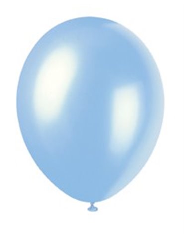 50 12" SKY BLUE PEARLISED BALLOONS