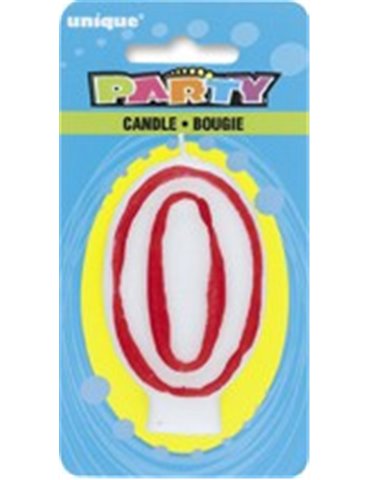 DELUXE NUMERL BIRTHDAY CANDLE 0