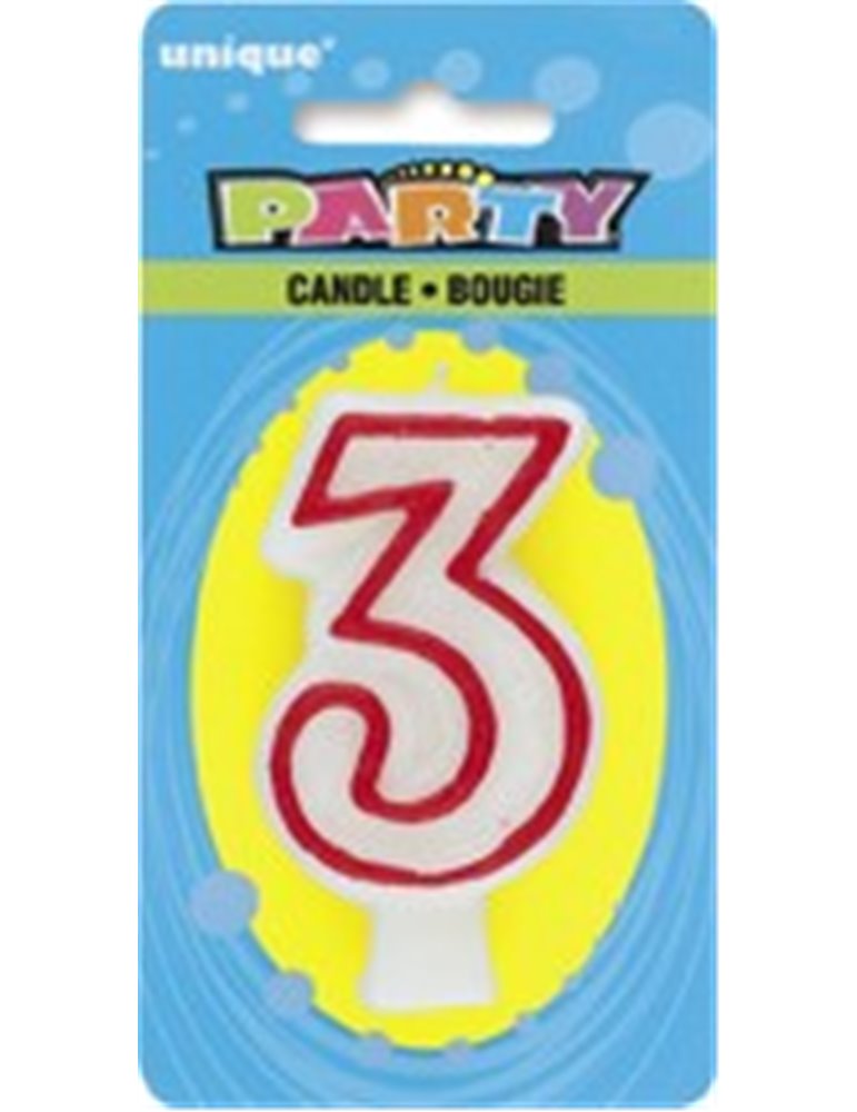 DELUXE NUMERL BIRTHDAY CANDLE 3