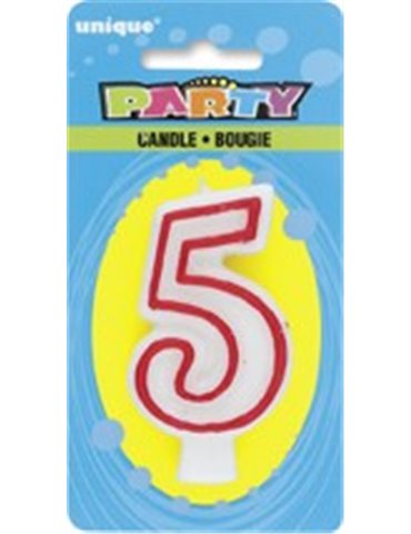 DELUXE NUMERL BIRTHDAY CANDLE 5