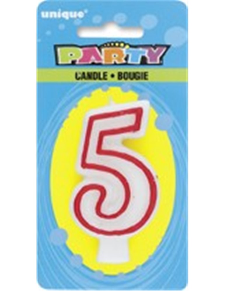 DELUXE NUMERL BIRTHDAY CANDLE 5