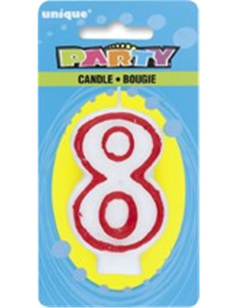 DELUXE NUMERL BIRTHDAY CANDLE 8