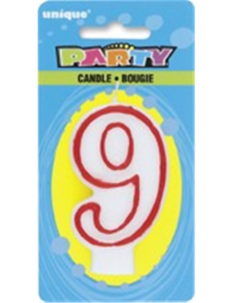 DELUXE NUMERL BIRTHDAY CANDLE 9