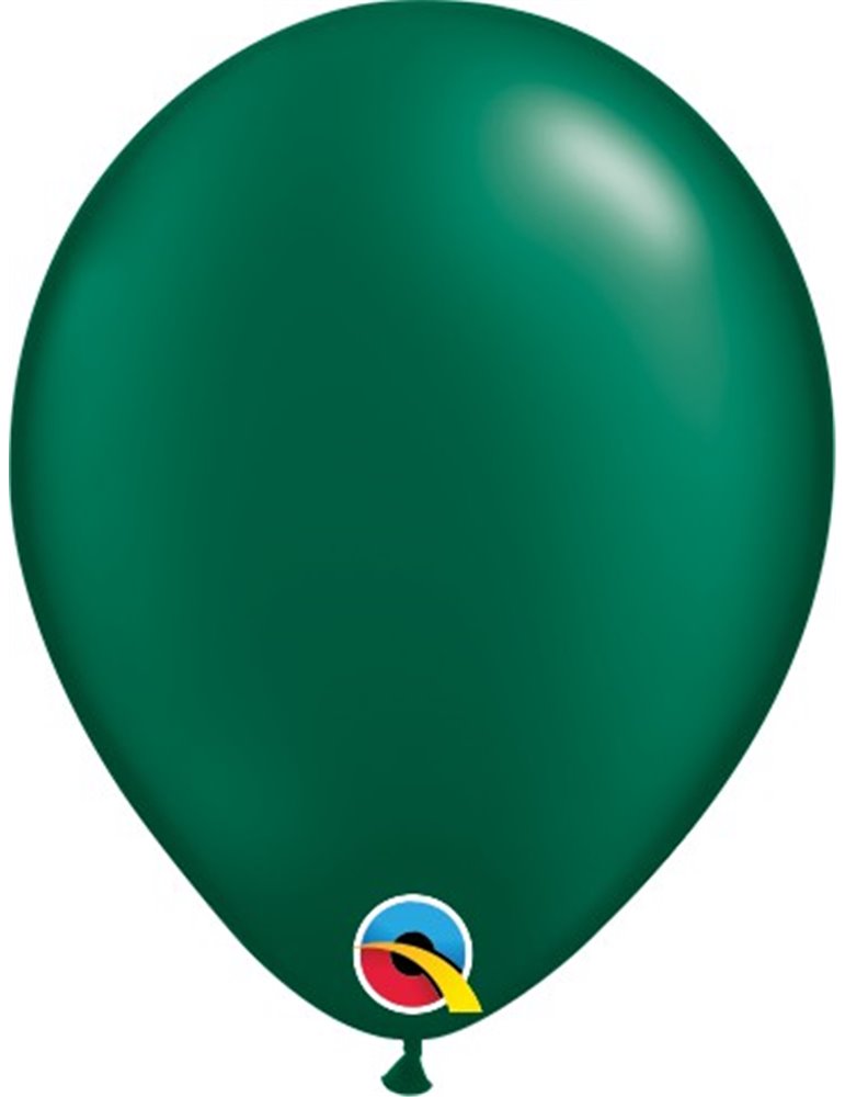 Pearl Forest Green Pack of 100 5" latex balloons