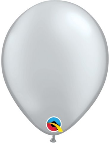 Pearl Silver Pack of 100 5" latex balloons