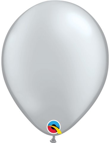 Pearl Silver Pack of 100 11" latex balloons