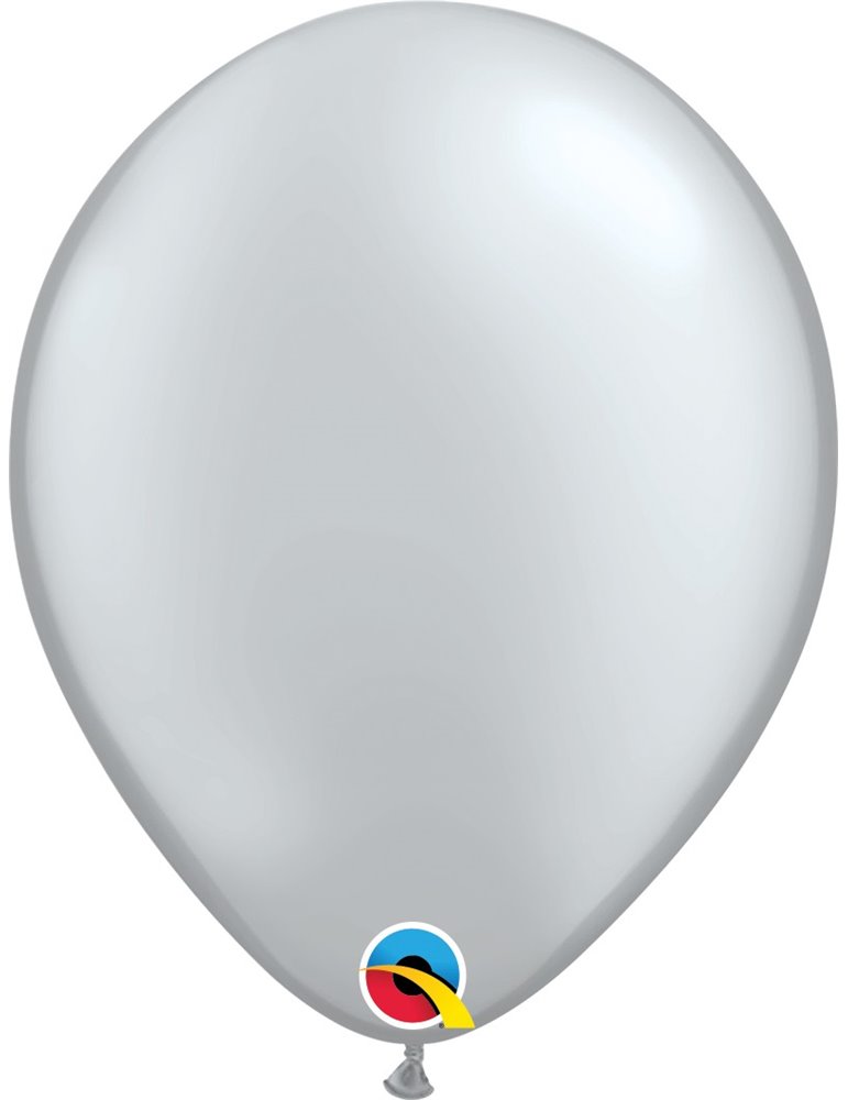 Pearl Silver Pack of 100 11" latex balloons